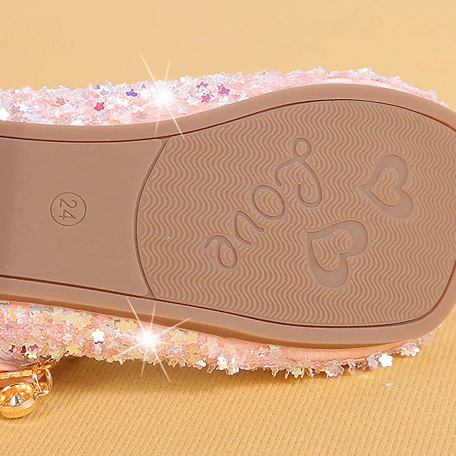 Girls Flat Soled Shoe Dress Shoes Rhinestone Bows Low Heel Princess Flower Wedding Party for Toddler Girls Hiking Shoes (Pink, 9 Toddler)