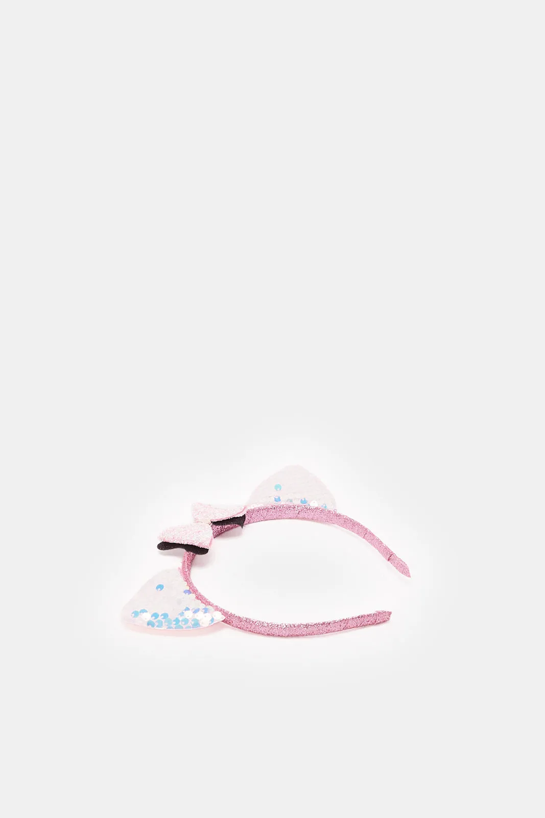 Girls Pink Bow Embellished Headband