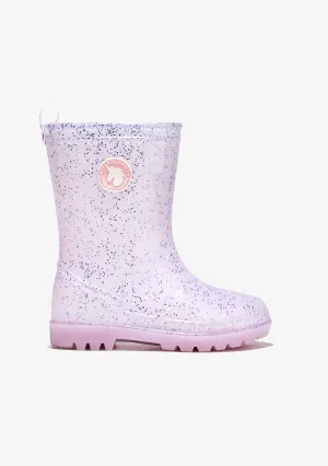 Girl's Pink With Lights Rain Boots