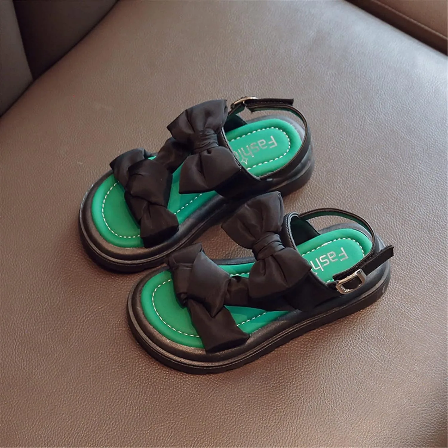 Girls Sandals Dresses Bow Princess Shoes Summer Flat Shoes For Toddler Little Child Big Kids Girls Heel Sandals