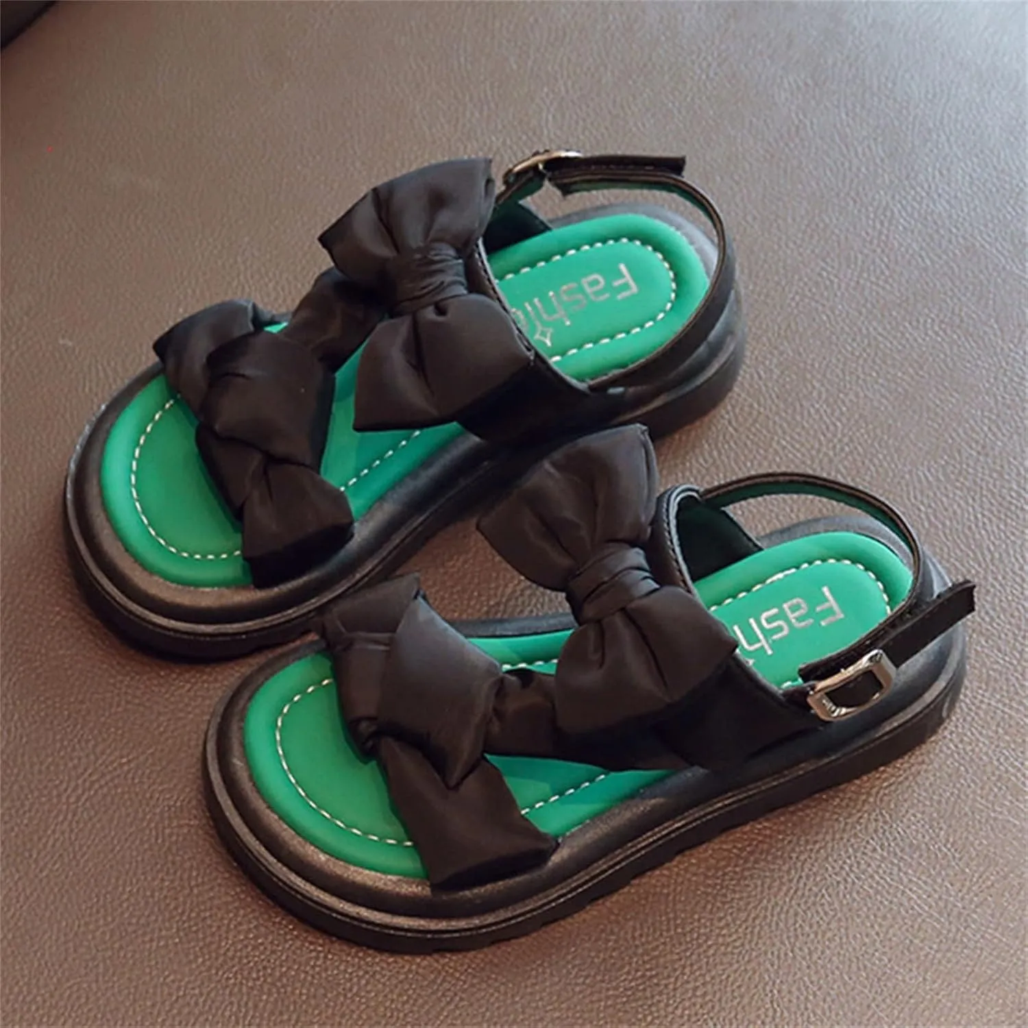 Girls Sandals Dresses Bow Princess Shoes Summer Flat Shoes For Toddler Little Child Big Kids Girls Heel Sandals