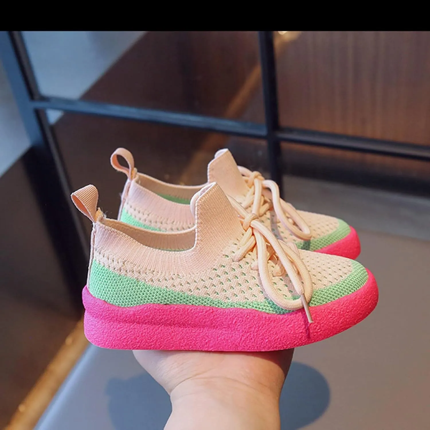 Girls Soft Sole Foot Warmer Children Shoes Children Shoes Sports Shoes Boys And Girls Casual Fashion Mesh Shoes