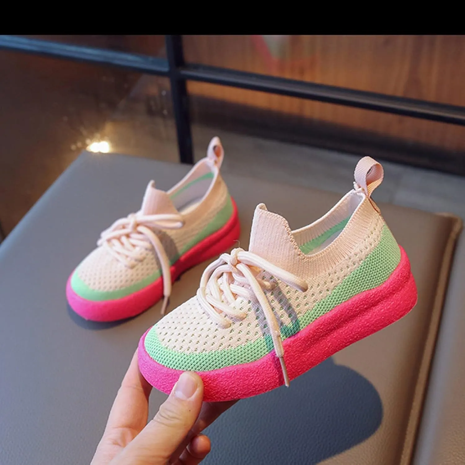 Girls Soft Sole Foot Warmer Children Shoes Children Shoes Sports Shoes Boys And Girls Casual Fashion Mesh Shoes