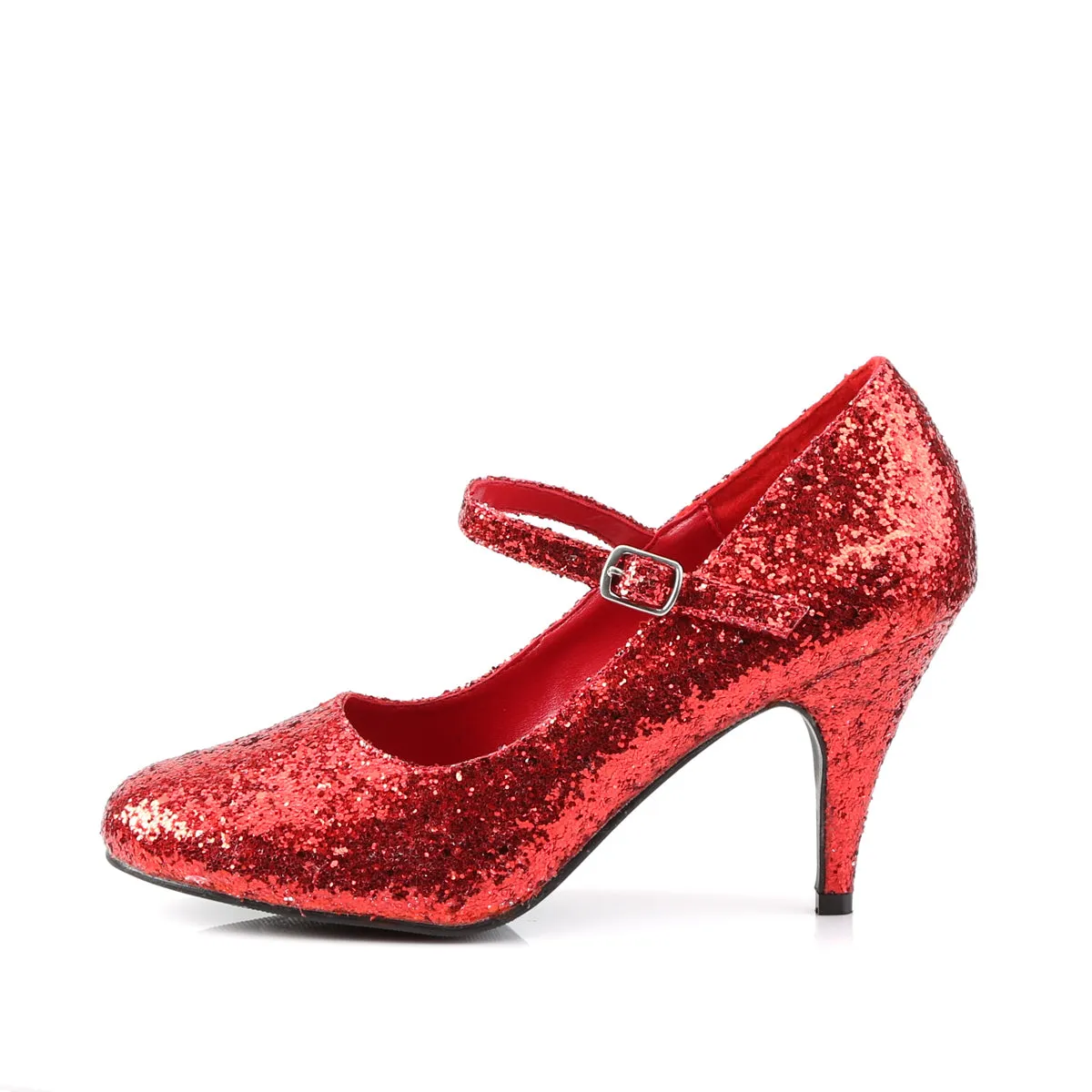 GLINDA-50G Funtasma Red Glitter Fancy Dress Women's Shoes (Fantasy Footwear)
