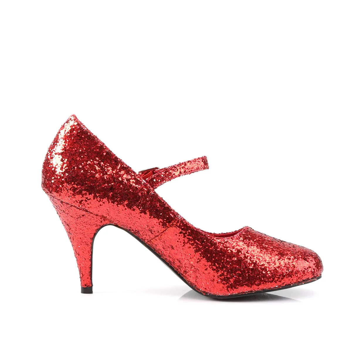 GLINDA-50G Funtasma Red Glitter Fancy Dress Women's Shoes (Fantasy Footwear)