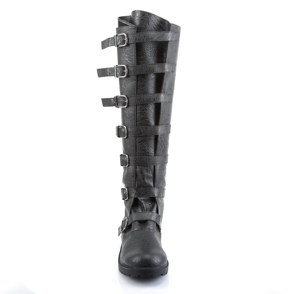 GOTHAM-110 Funtasma Black Distressed Pu Men's Boots