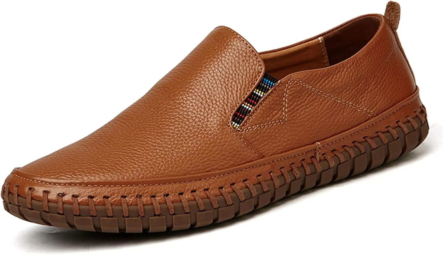 Handmade Leather Men's Loafers Moccasin Driving Shoes Slip on Soft Flats Shoes Men's Casual Shoes