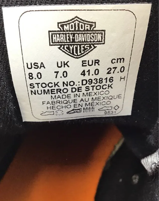 Harley-Davidson Men's Nathan D93816 Black Casual Shoes - Size 8