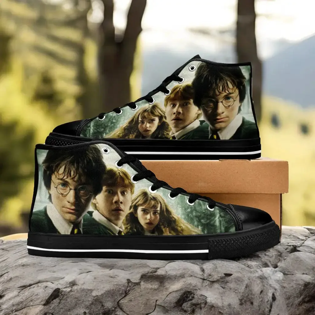 Harry Potter Hermione Ron Weasley Shoes High Top Sneakers for Kids and Adults