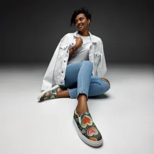 Heart it Colorful Canvas Slip on Shoes for Women
