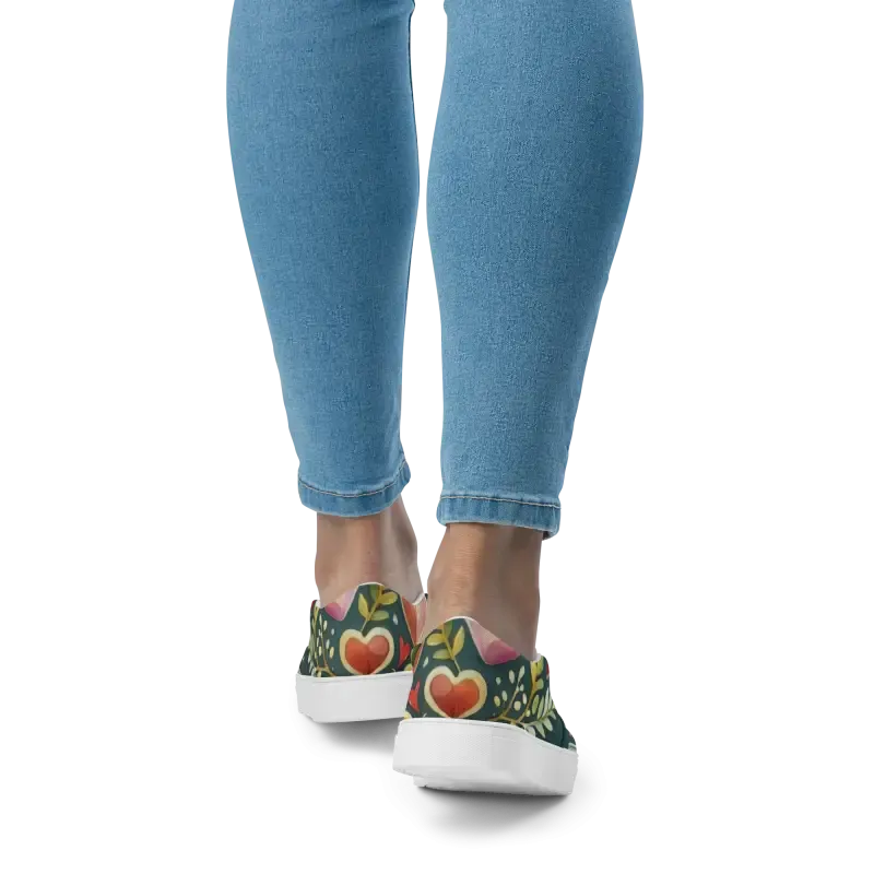 Heart it Colorful Canvas Slip on Shoes for Women