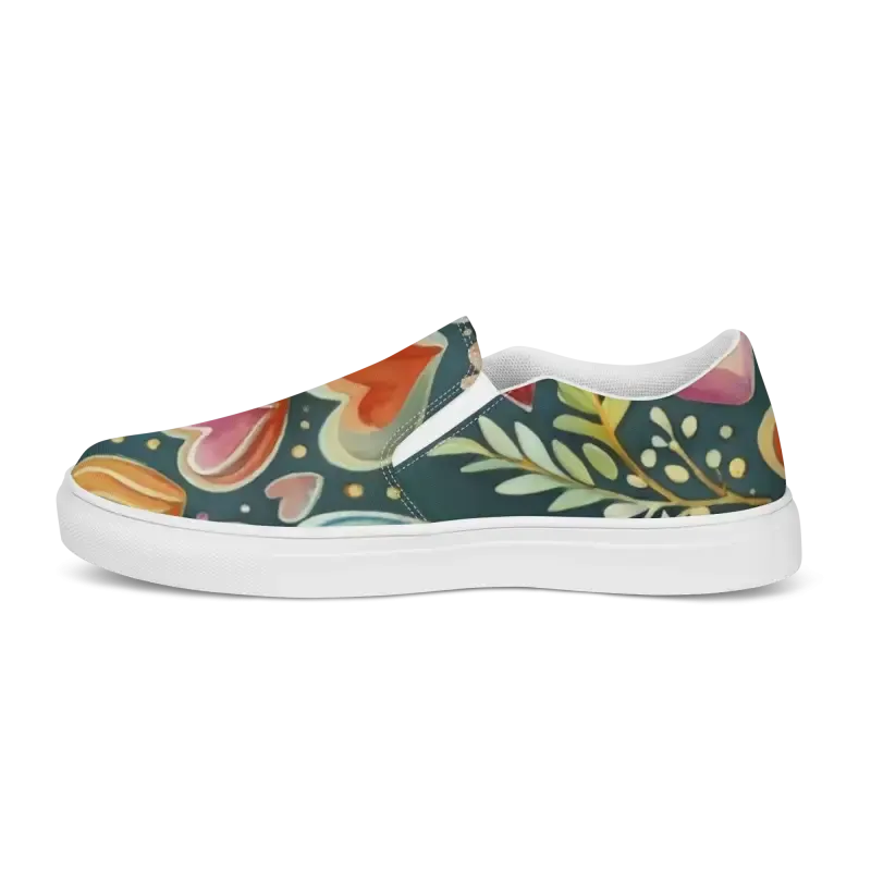 Heart it Colorful Canvas Slip on Shoes for Women