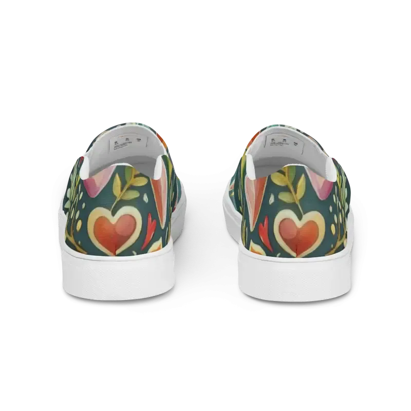 Heart it Colorful Canvas Slip on Shoes for Women