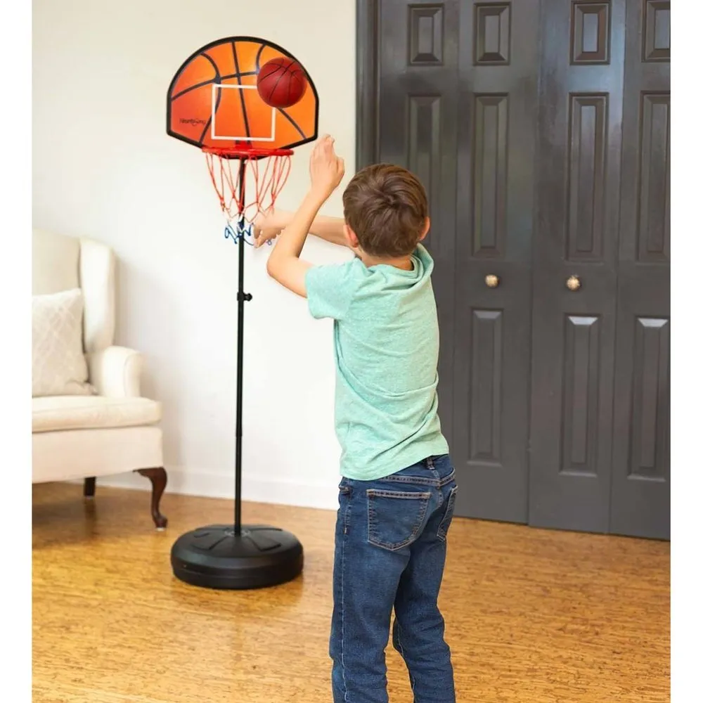 HearthSong 2-in-1 Basketball and Magnetic Dart Game