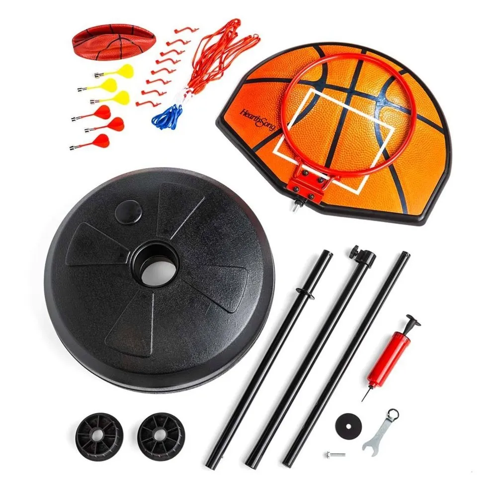 HearthSong 2-in-1 Basketball and Magnetic Dart Game