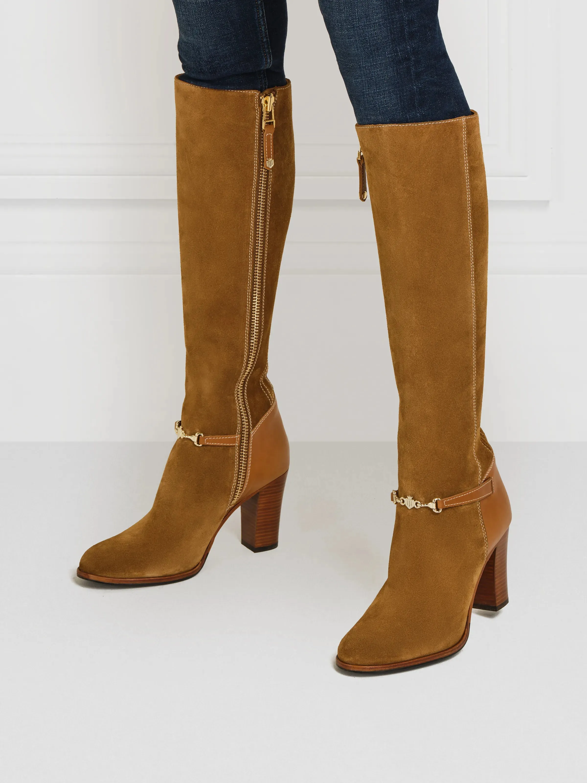 Heeled Octavia (Sporting Fit) - Tan Suede
