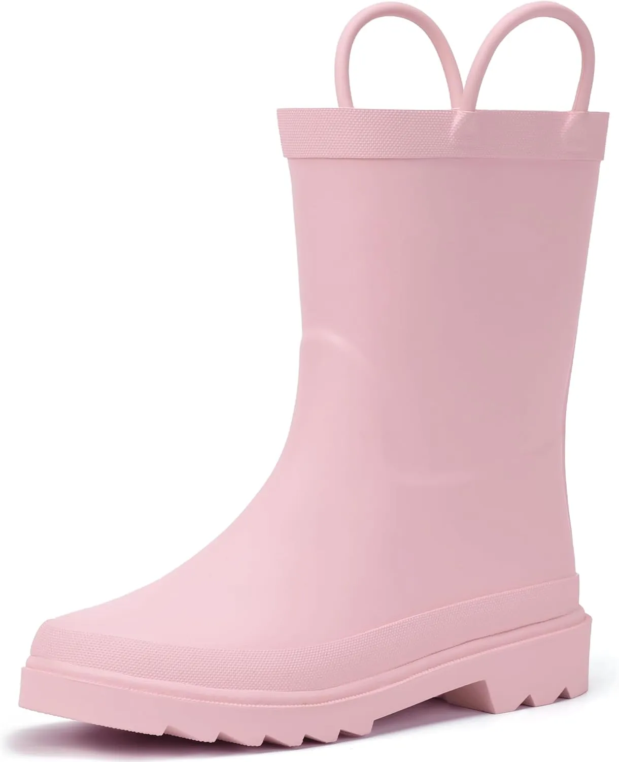 Hehainom Toddler Kids Rain Boots for Boys Girls Waterproof Easy-on Handles Rainboots