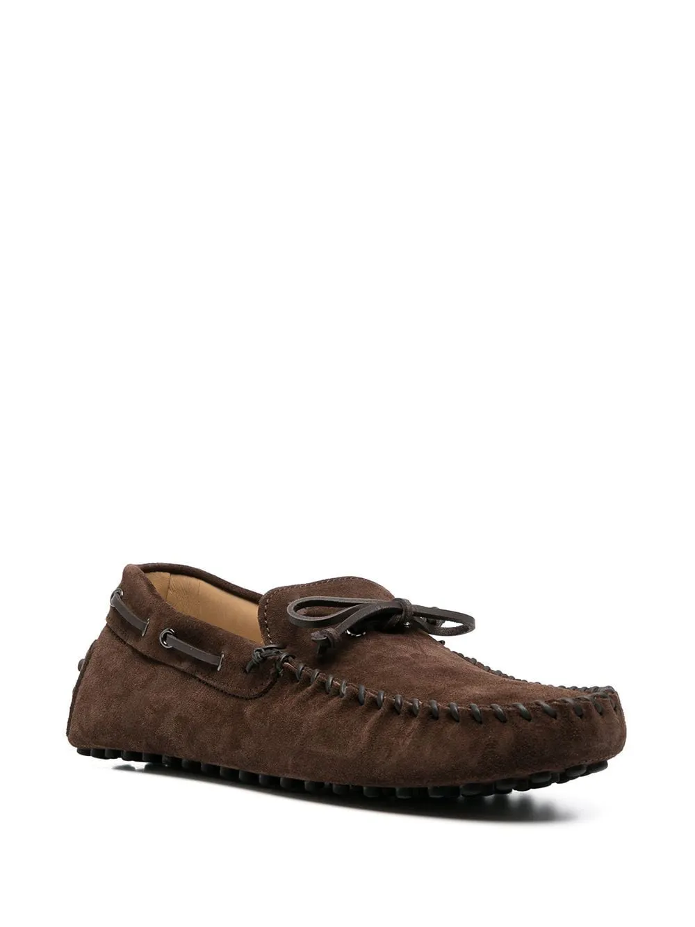 Height Increasing Brown Suede Alcalde Driving Loafers