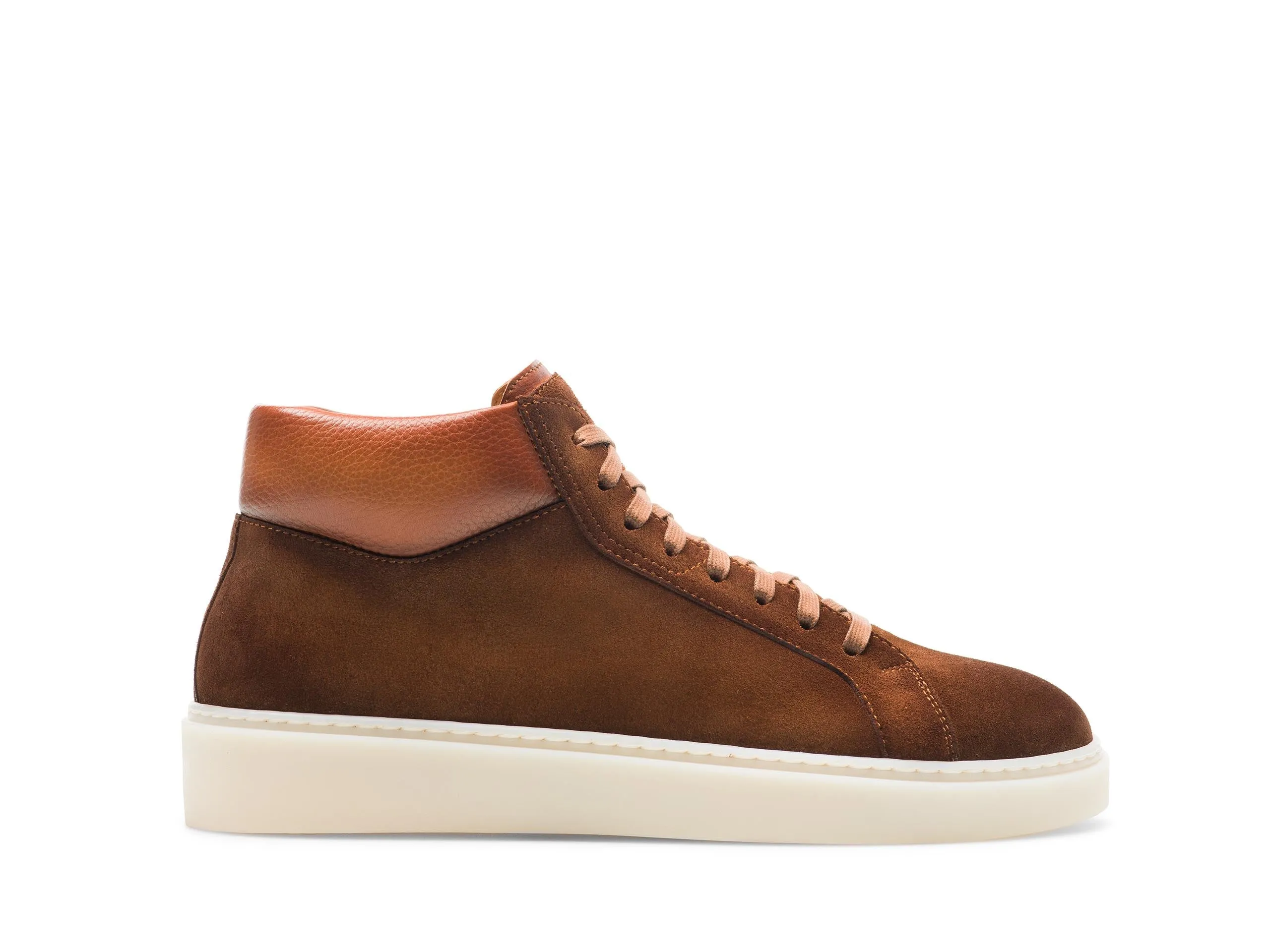 Height Increasing Tan Suede Nadelei High Top Sneaker Boots