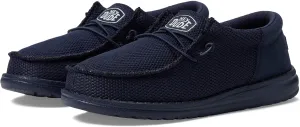 Hey Dude Girl's Wendy Youth Linen Grey Multiple | Girls Shoes | Girls Lace Up Loafers | Comfortable & Light-Weight