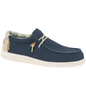 HEY DUDE Wally Eco Stretch Mens Canvas Shoes D1400084MT ORION BLUE