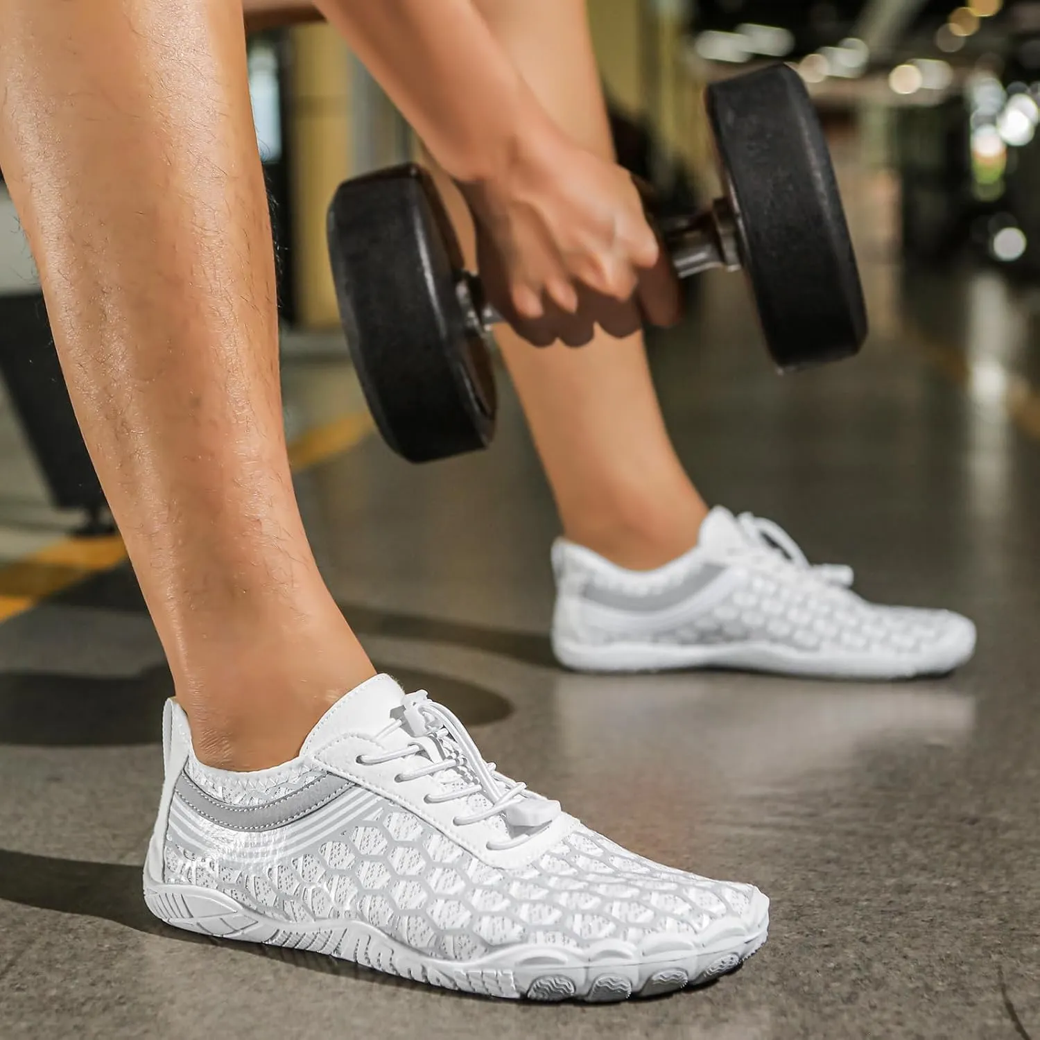 Hike Barefoot Shoes for Women Men Athletic Outdoor Hiking Sneaker Breathable and Lightweight Non-Slip Workout Shoes Wide Toe Water Shoe Beach Footwear with Drainage