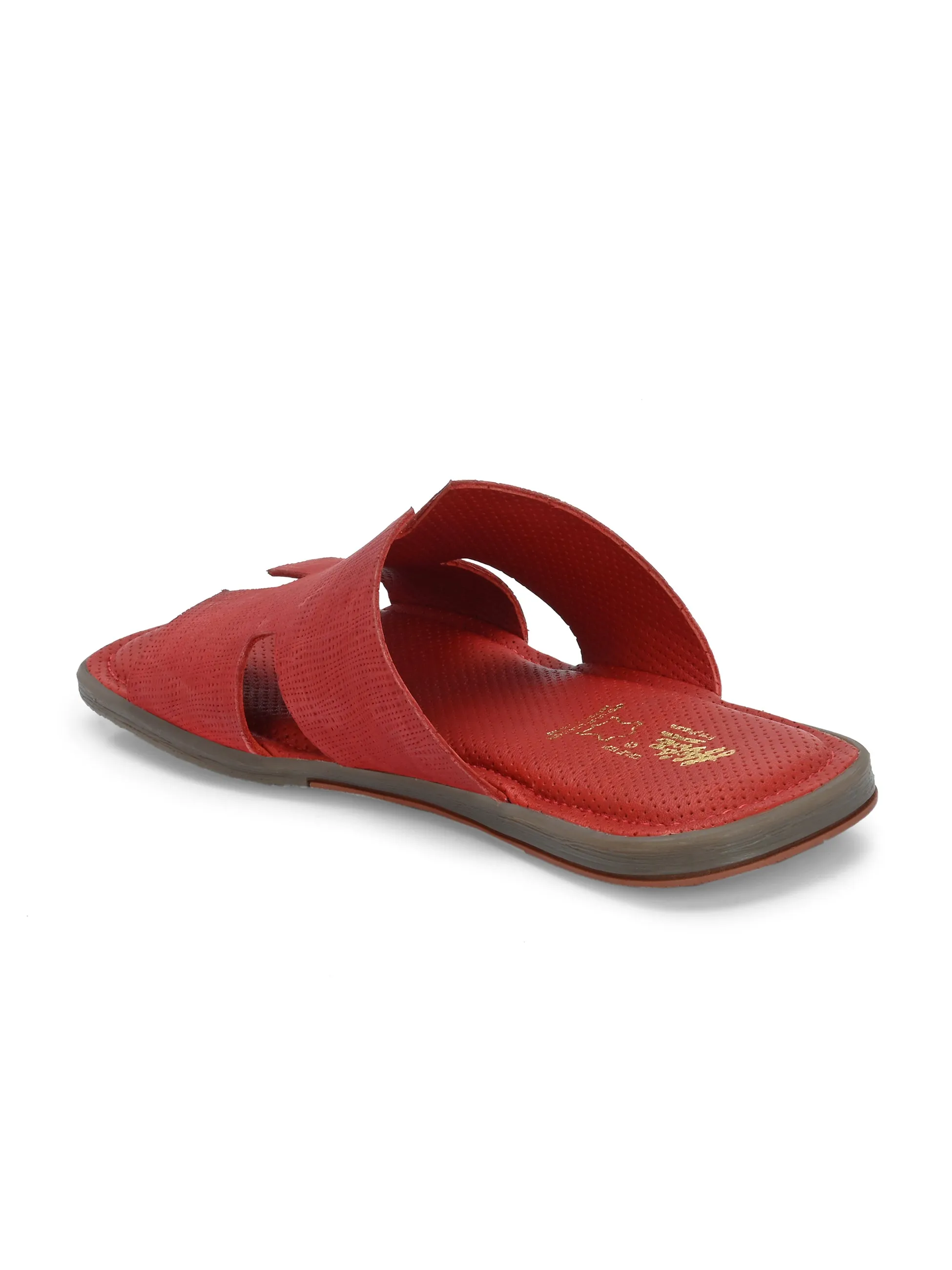 HITZ9314-Men's Red Casual Slippers