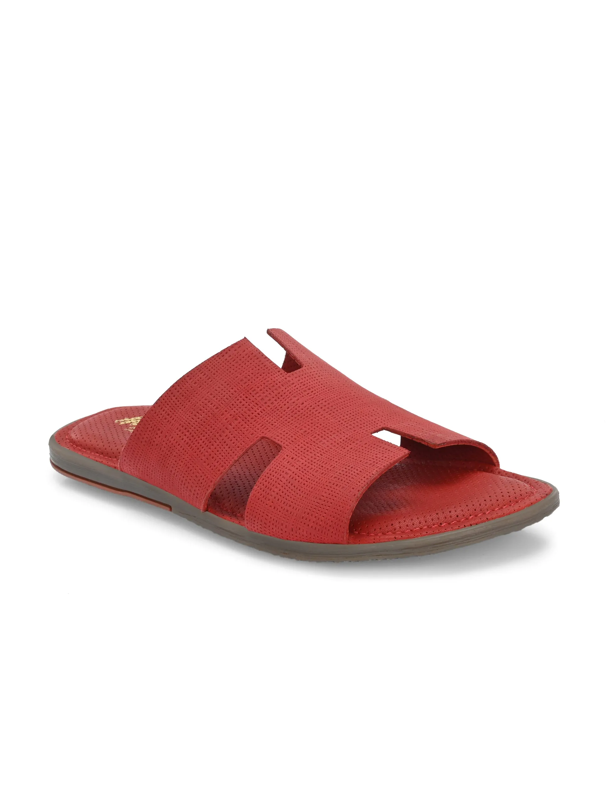HITZ9314-Men's Red Casual Slippers