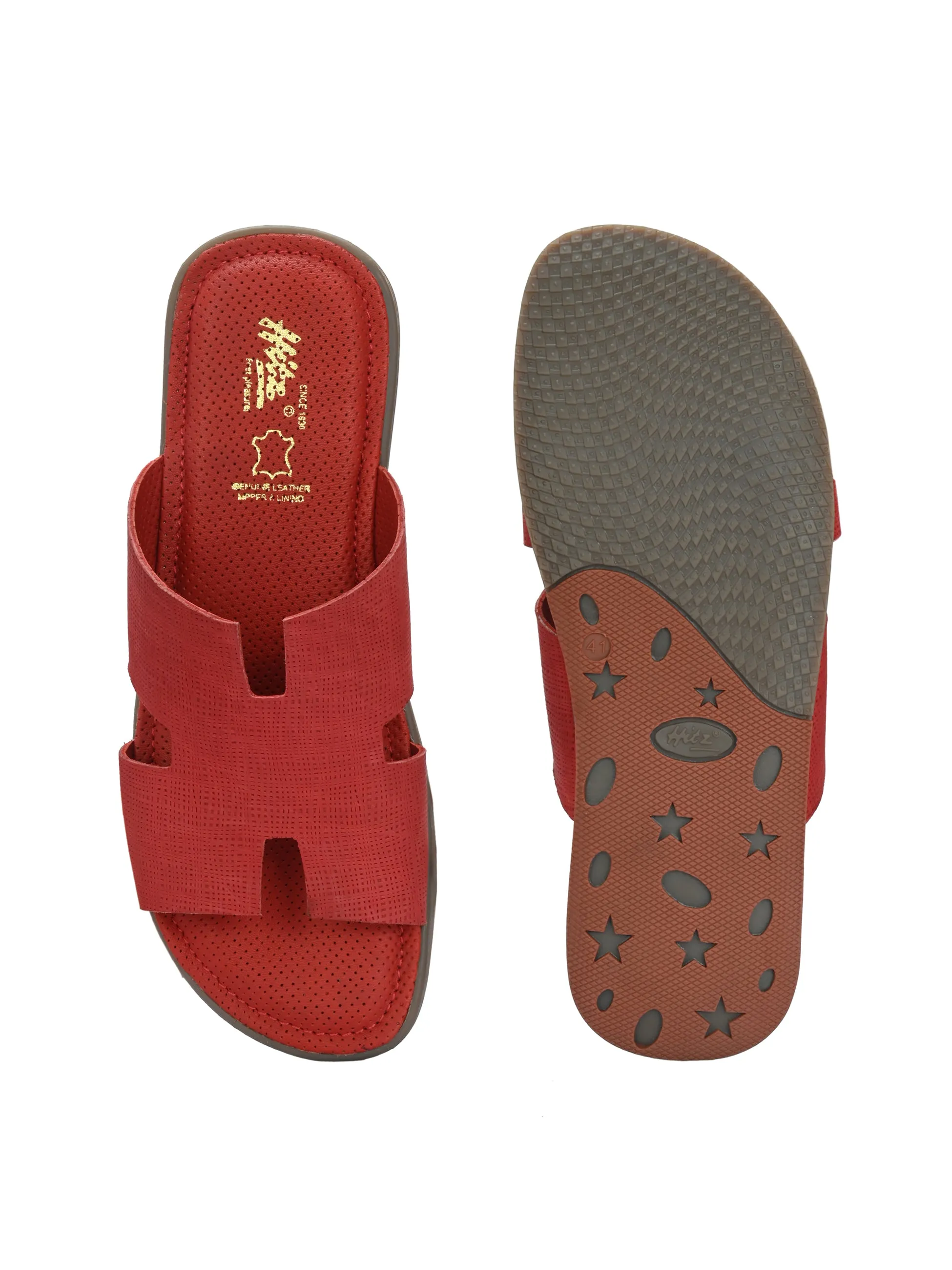 HITZ9314-Men's Red Casual Slippers
