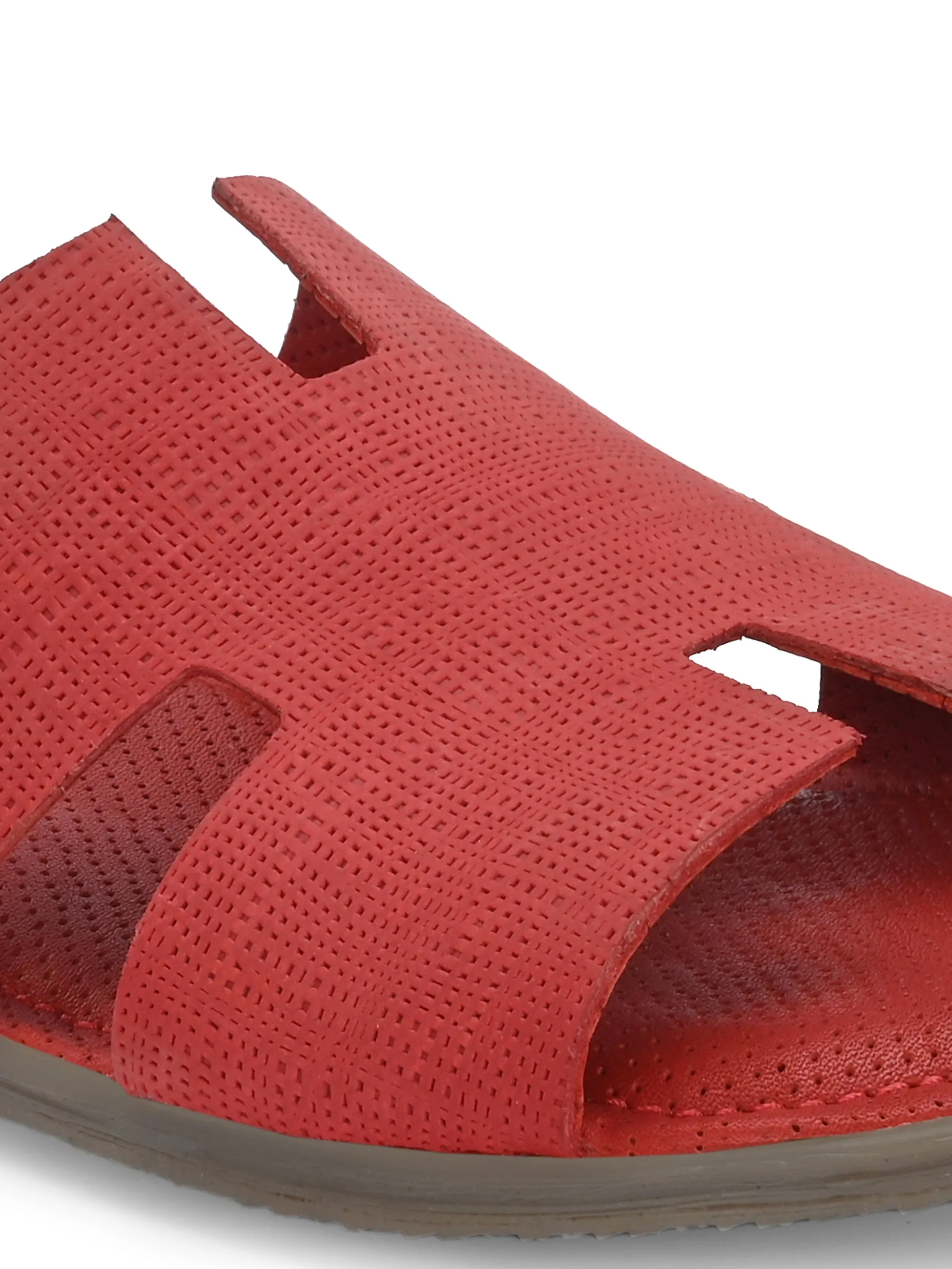HITZ9314-Men's Red Casual Slippers