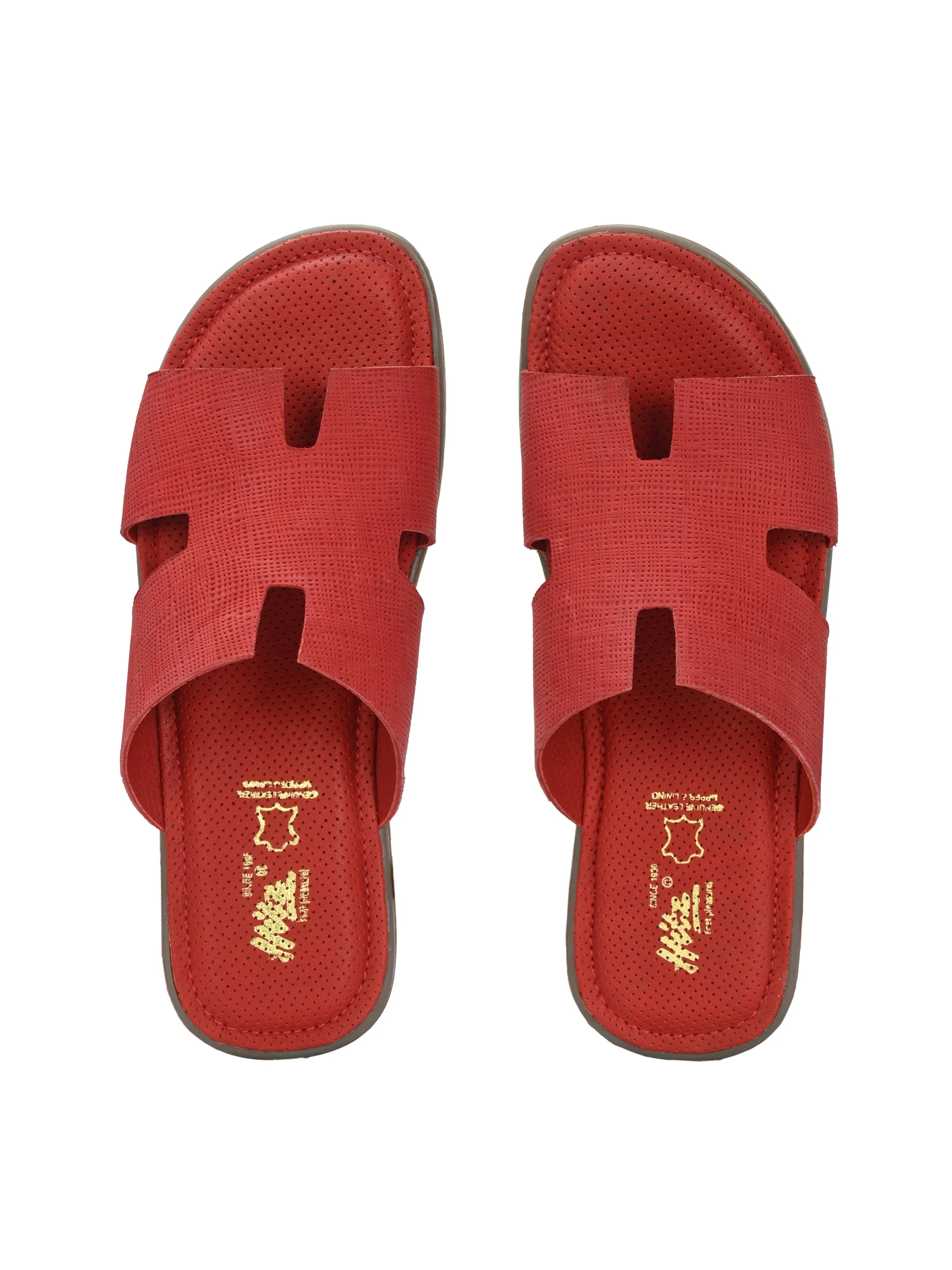 HITZ9314-Men's Red Casual Slippers