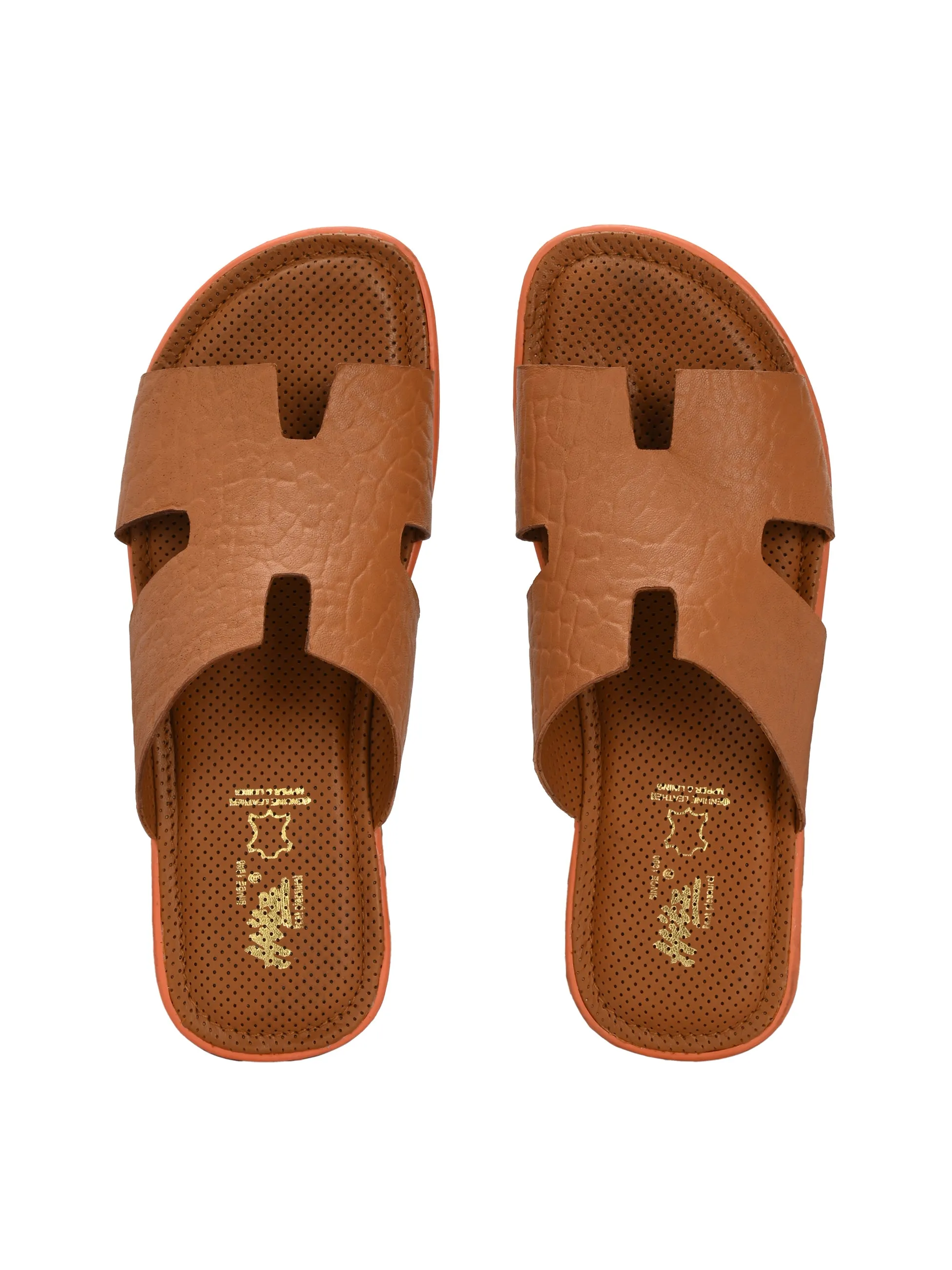 HITZ9314 Men's Tan Casual Slippers