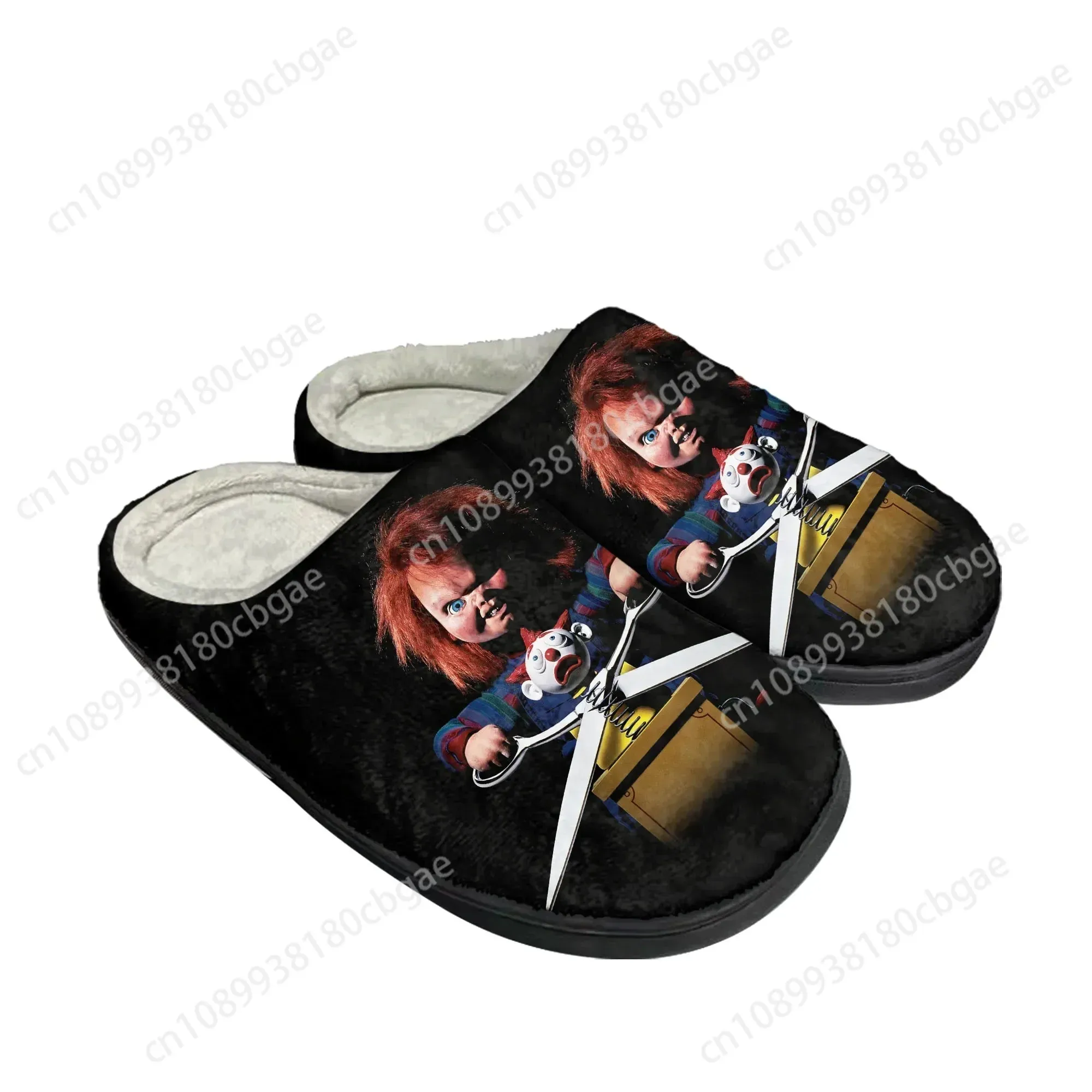 Horror Child's Play Chucky Slippers – Plush Casual Slippers for Men and Women, Cozy Keep Warm Sandals, Perfect for Couples