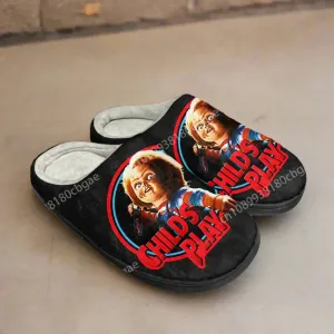 Horror Child's Play Chucky Slippers – Plush Casual Slippers for Men and Women, Cozy Keep Warm Sandals, Perfect for Couples