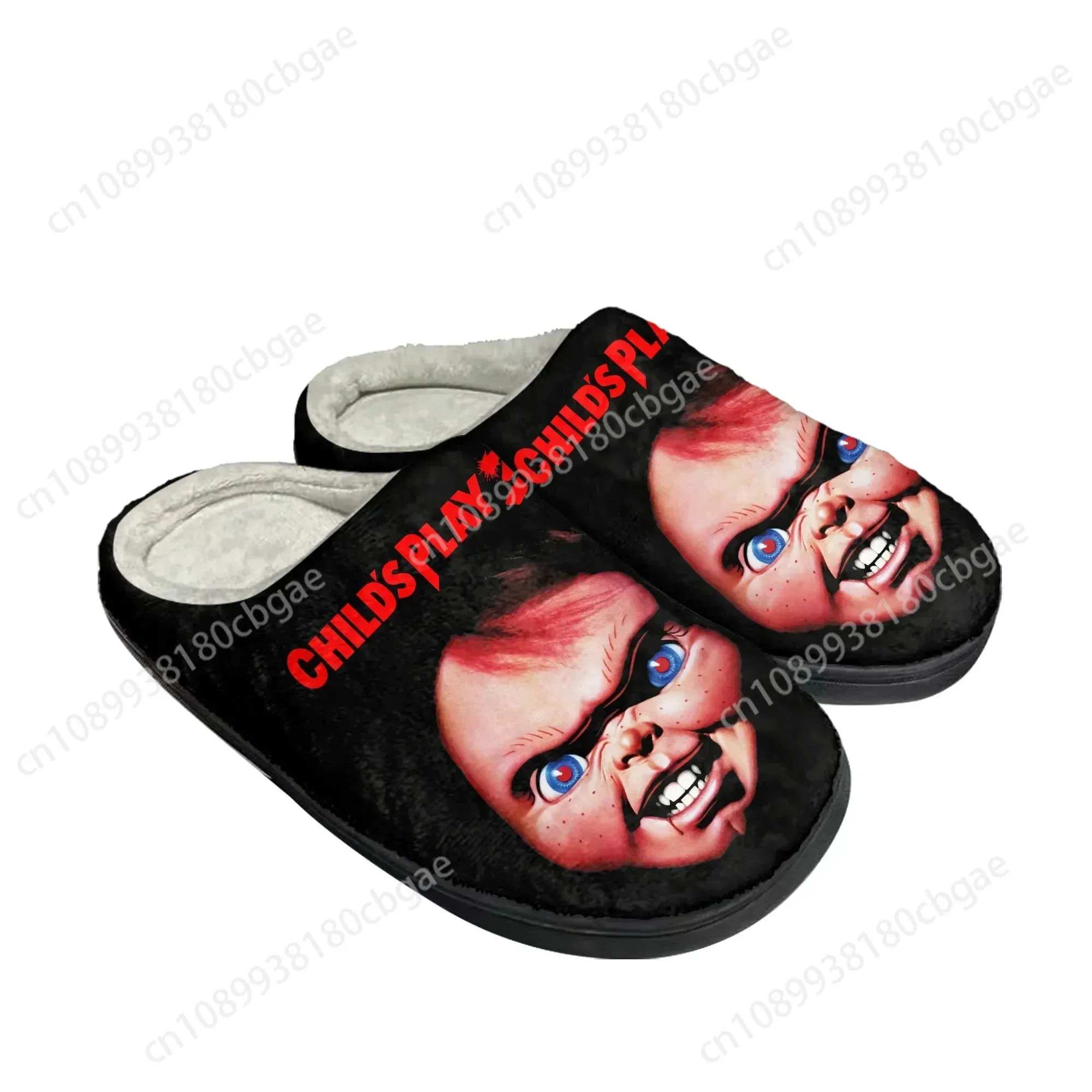 Horror Child's Play Chucky Slippers – Plush Casual Slippers for Men and Women, Cozy Keep Warm Sandals, Perfect for Couples