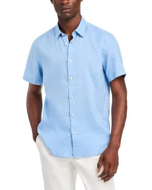 Hugo Boss Mens Slim fit Button-Up Shirt Small Blue