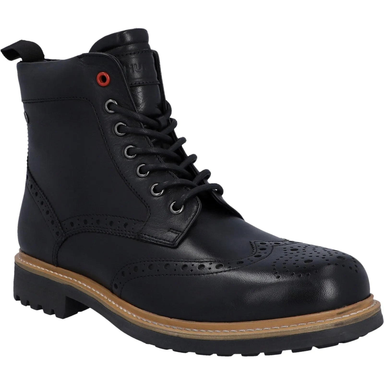 Hunter Mens Black HFRMGB0040513-BLK Cawdor Brogue Ankle Boots