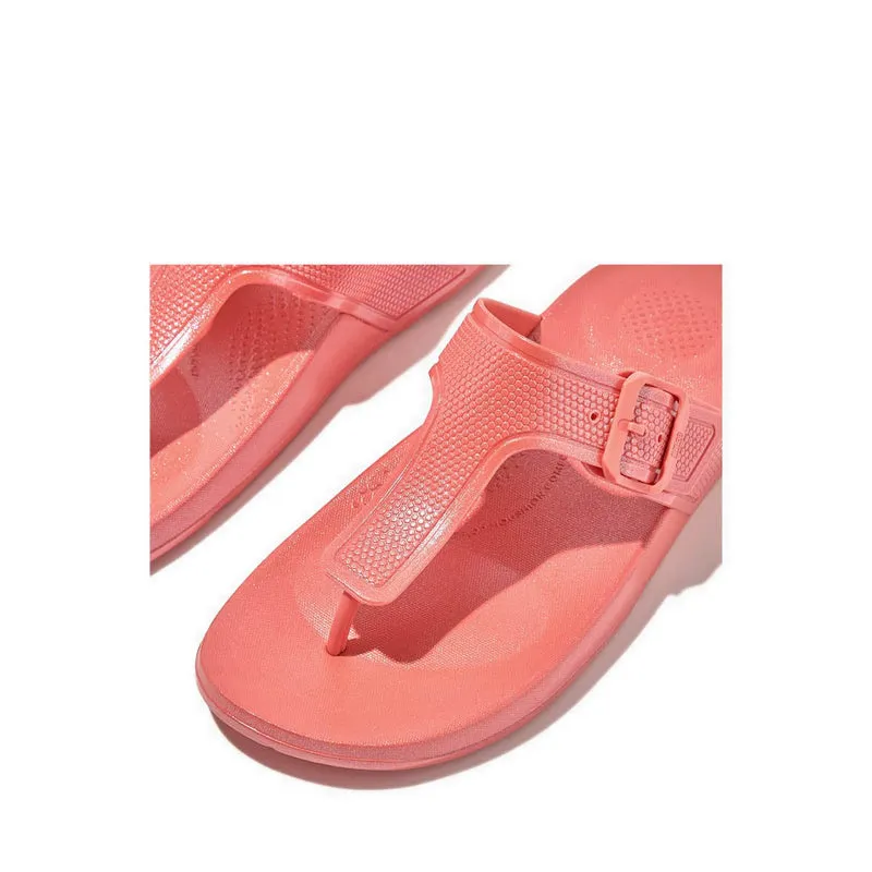 iQUSHION PEARLIZED ADJUSTABLE BUCKLE FLIP-FLOPS