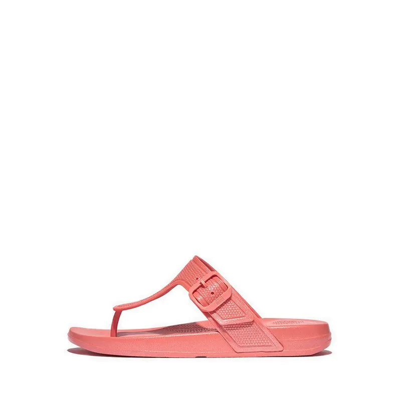 iQUSHION PEARLIZED ADJUSTABLE BUCKLE FLIP-FLOPS