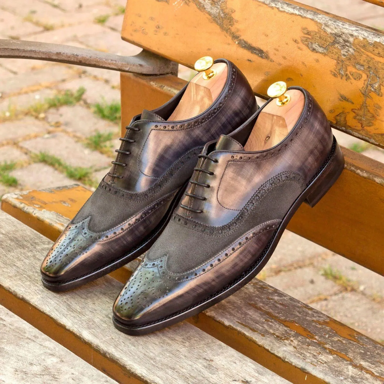Jamol Patina Full Brogue Shoes