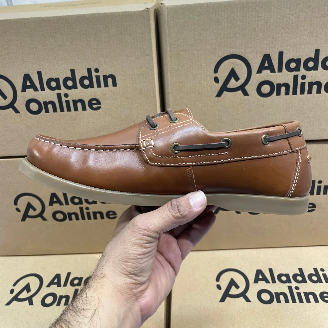 J.BOAT SHOE - BROWN - Export Left Over