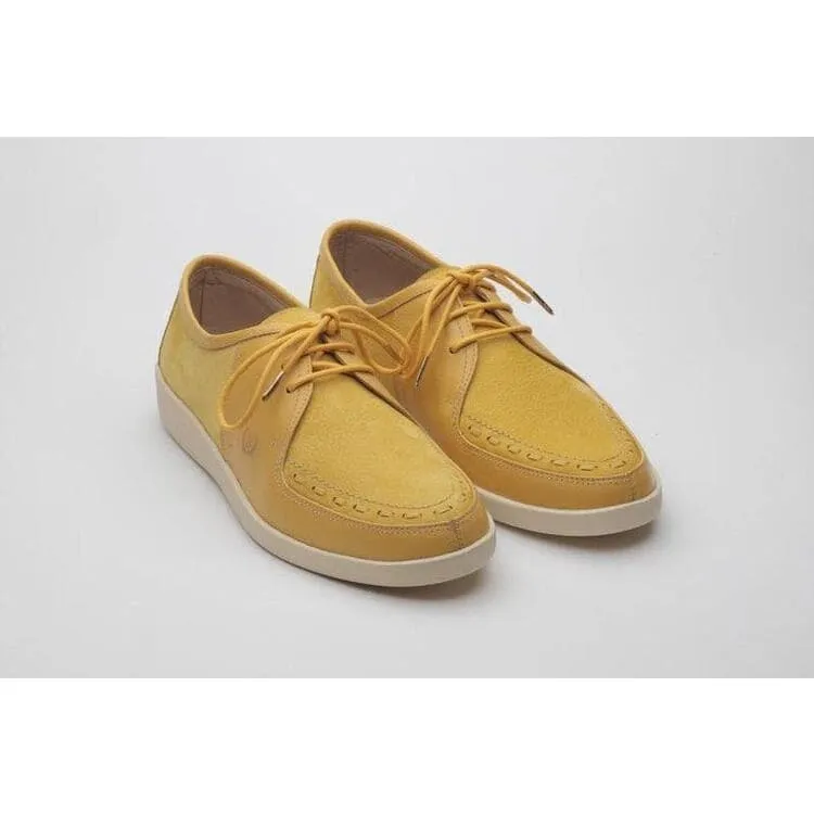 Johnny Famous Bally Style Midtown ODB Limited Edition Men's Yellow Leather Low Tops