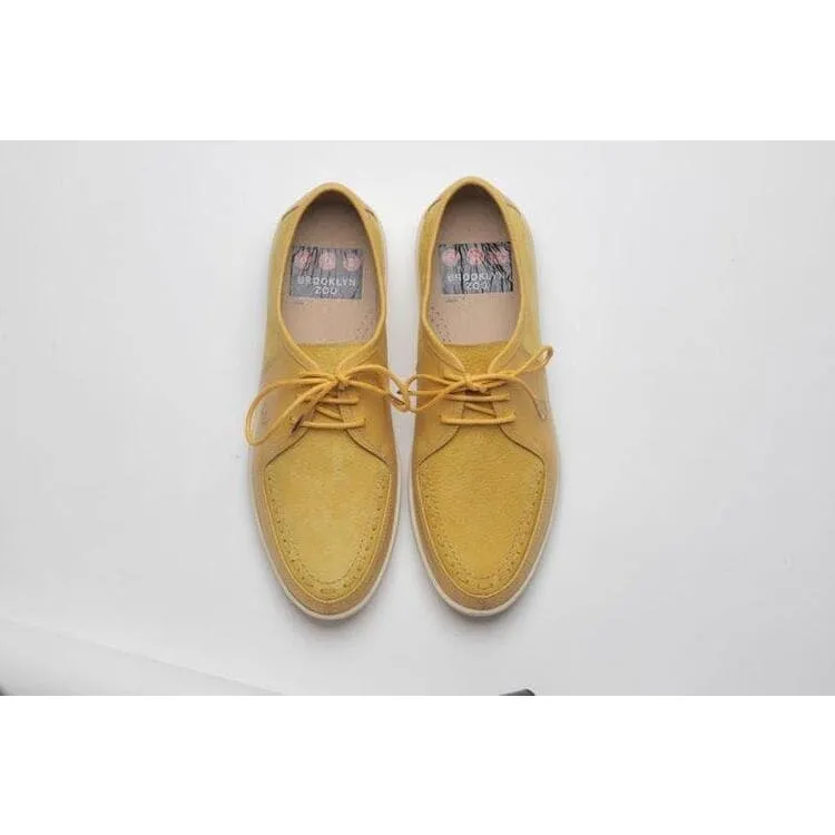Johnny Famous Bally Style Midtown ODB Limited Edition Men's Yellow Leather Low Tops