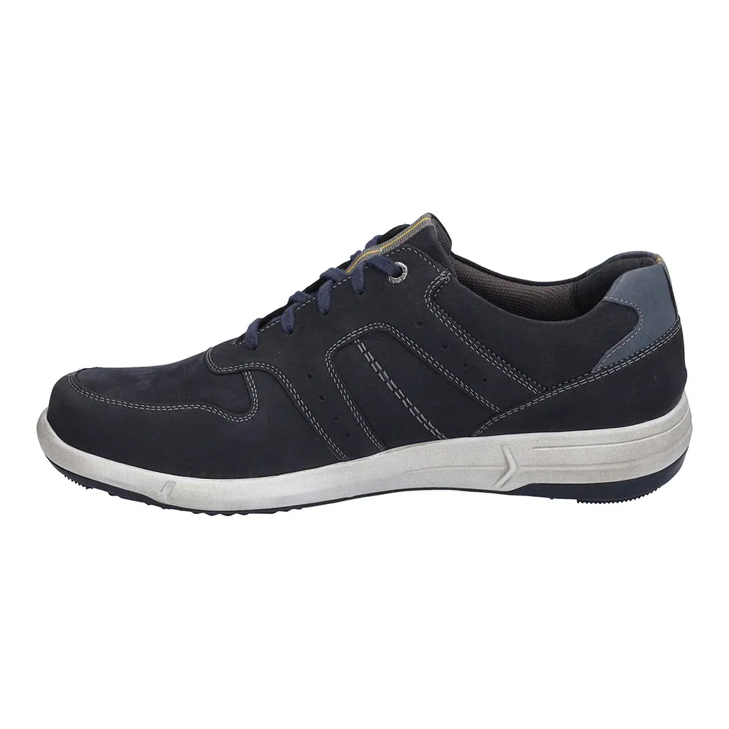 Josef Seibel Men's Enrico 28 Leather Casual Shoes Indigo Blue