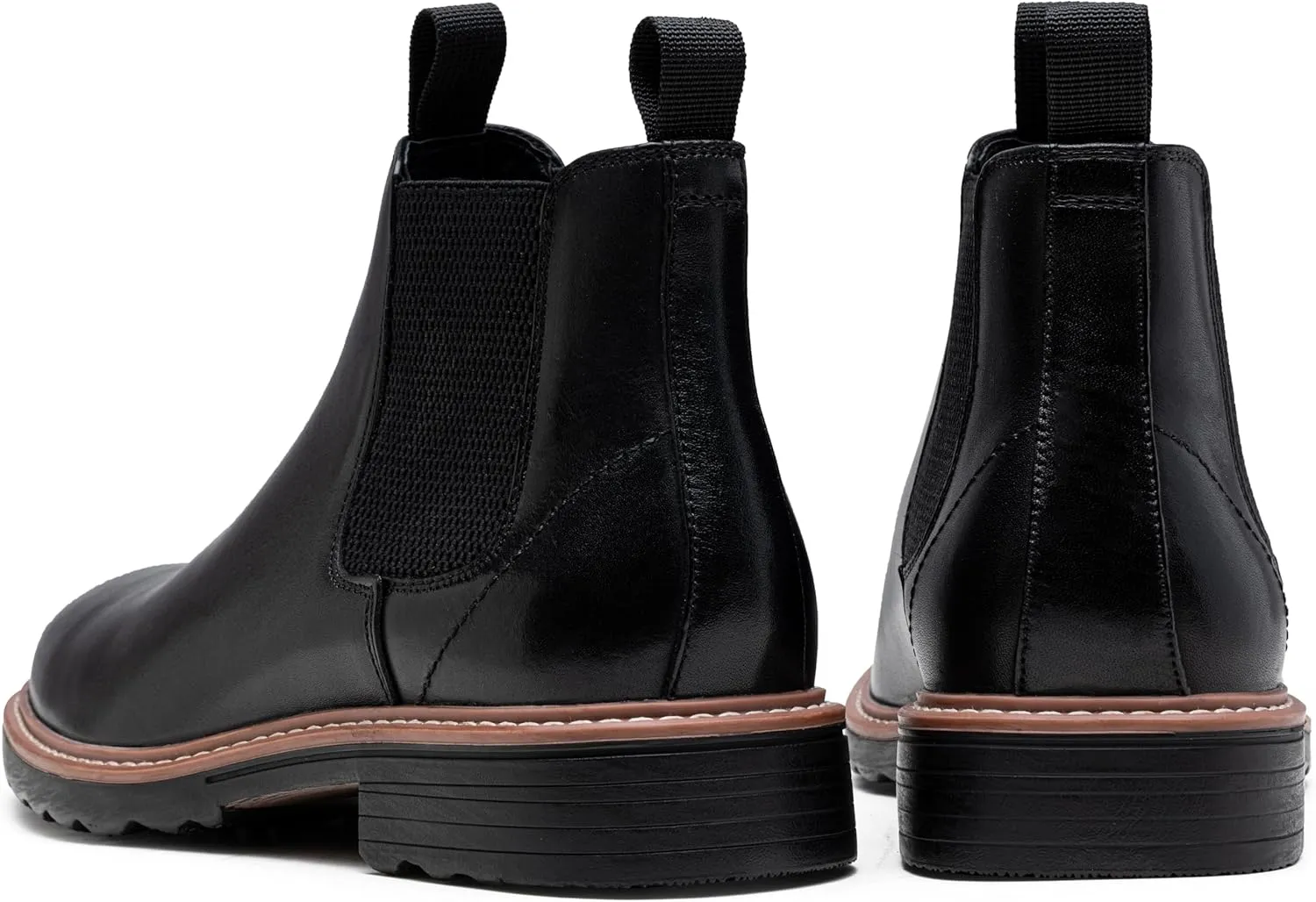 Jousen Men's Chelsea Boots Leather Dress Boots for Men Classic Pull on Ankle Boot