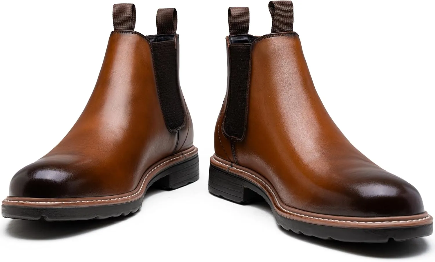 Jousen Men's Chelsea Boots Leather Dress Boots for Men Classic Pull on Ankle Boot