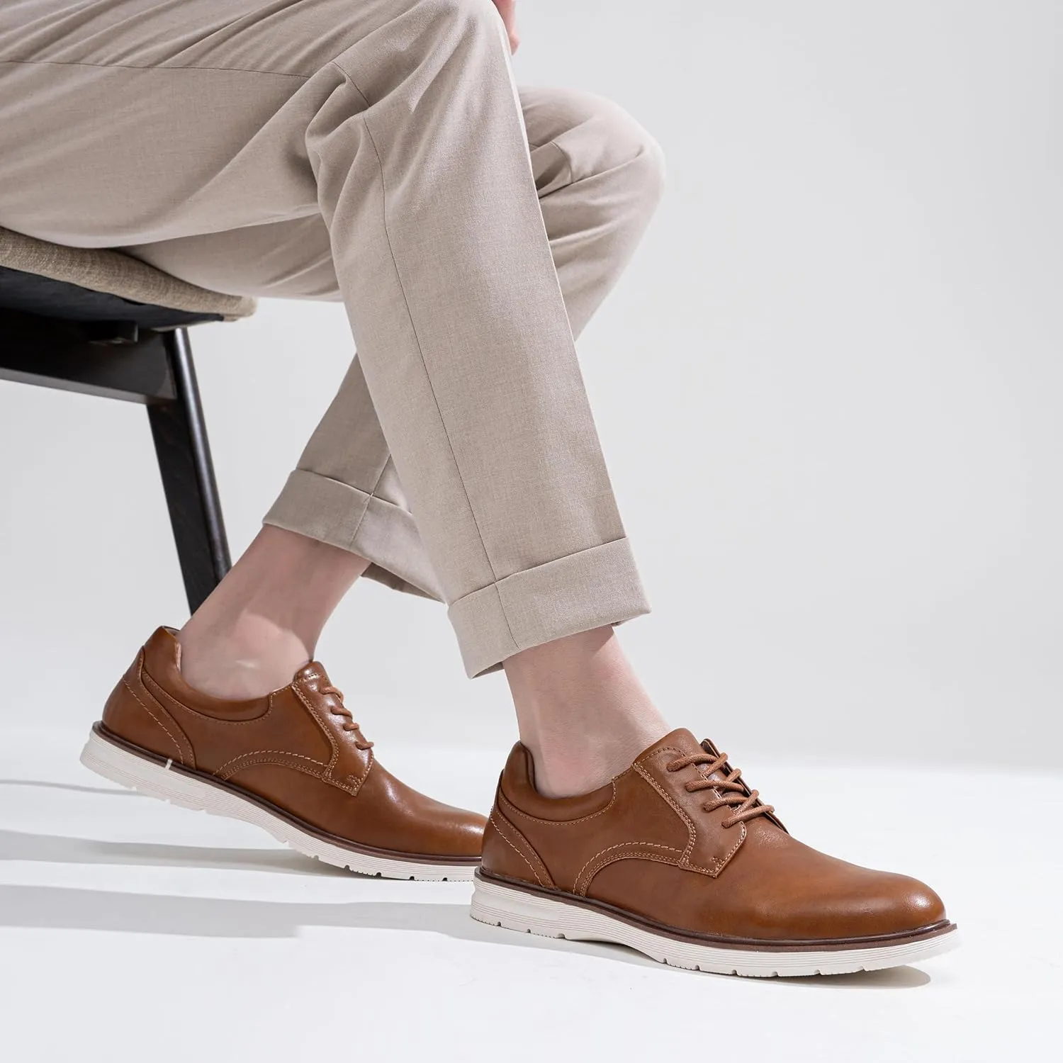 Jousen Mens Dress Shoes Casual Oxfords Lace Up Business Formal Dress Sneakers for Men