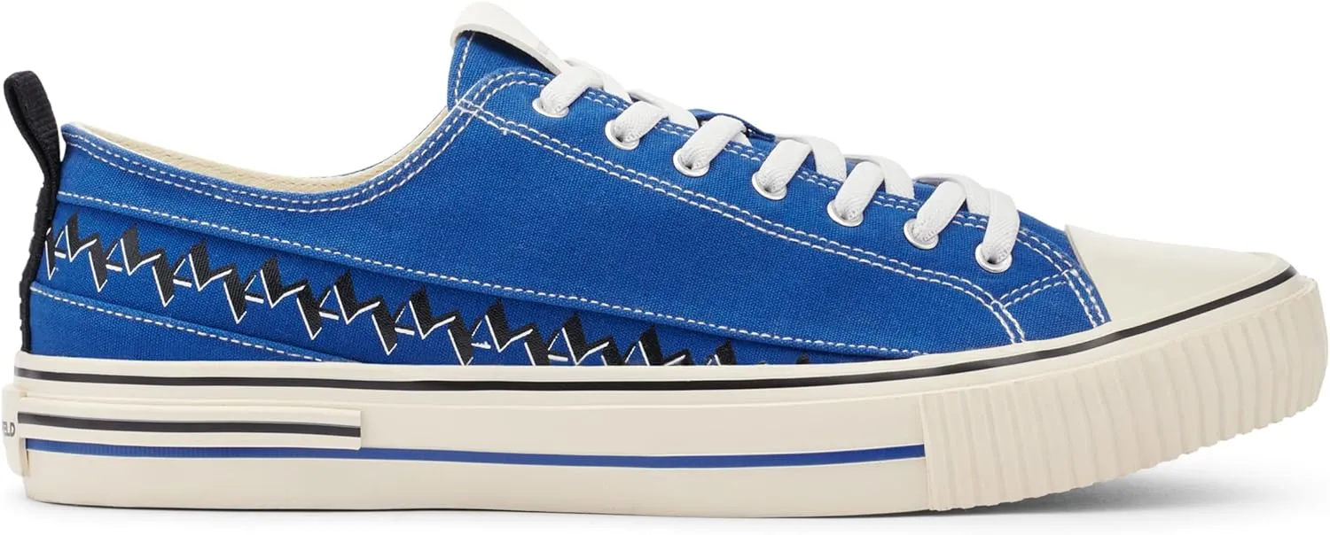 Karl Lagerfeld Paris Men's Cottom Canvas Logo Band Low Top Sneaker