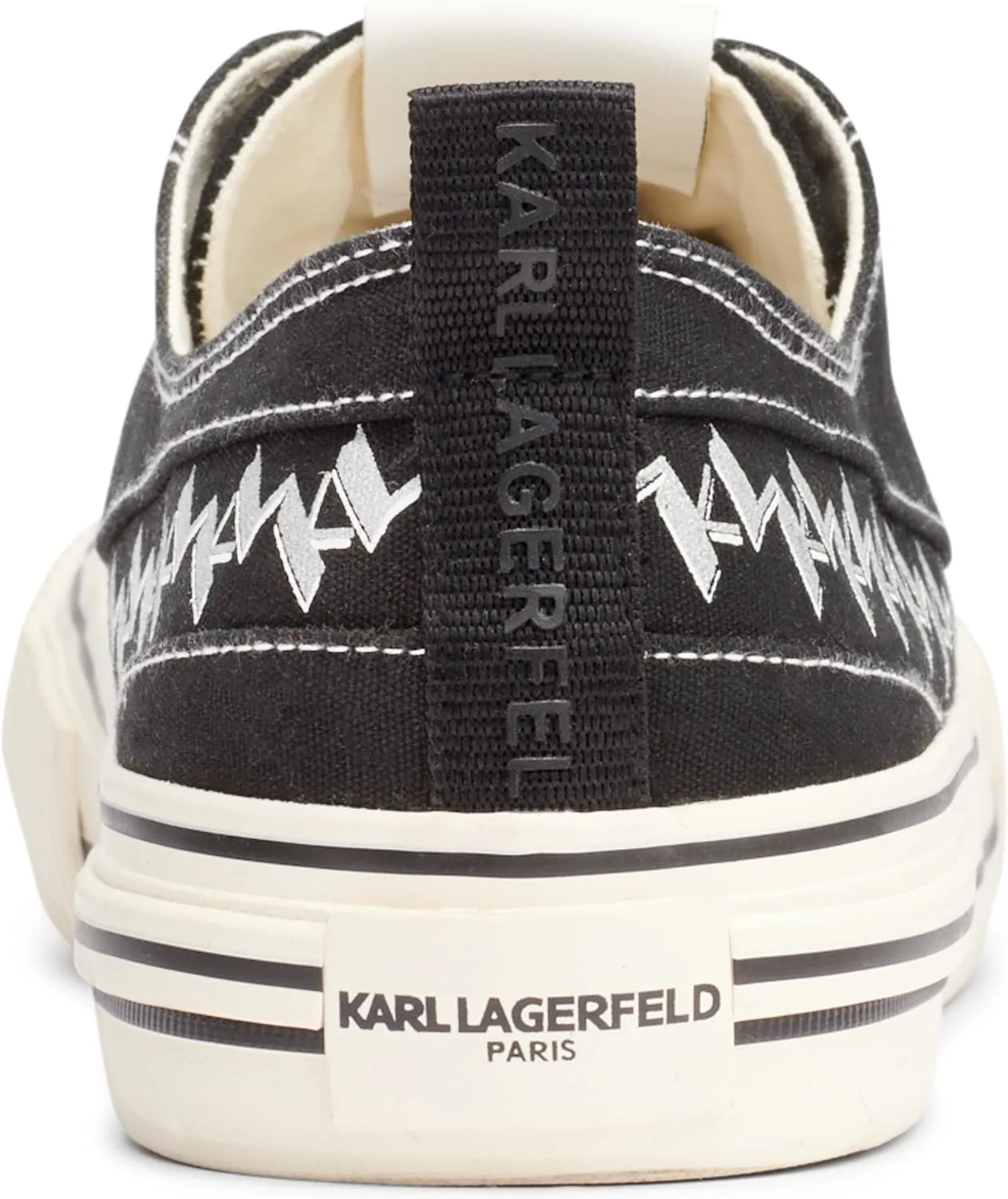 Karl Lagerfeld Paris Men's Cottom Canvas Logo Band Low Top Sneaker