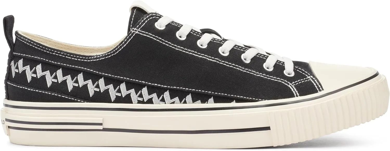 Karl Lagerfeld Paris Men's Cottom Canvas Logo Band Low Top Sneaker